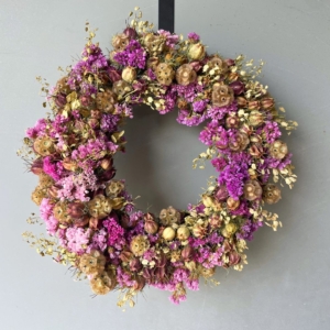 dried flower wreath, dried flowers, wreath sale, iron meadows flower farm