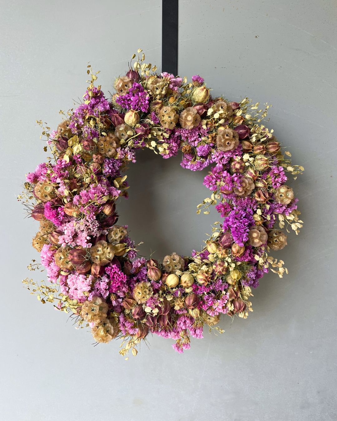 dried flower wreath, dried flowers, wreath sale, iron meadows flower farm