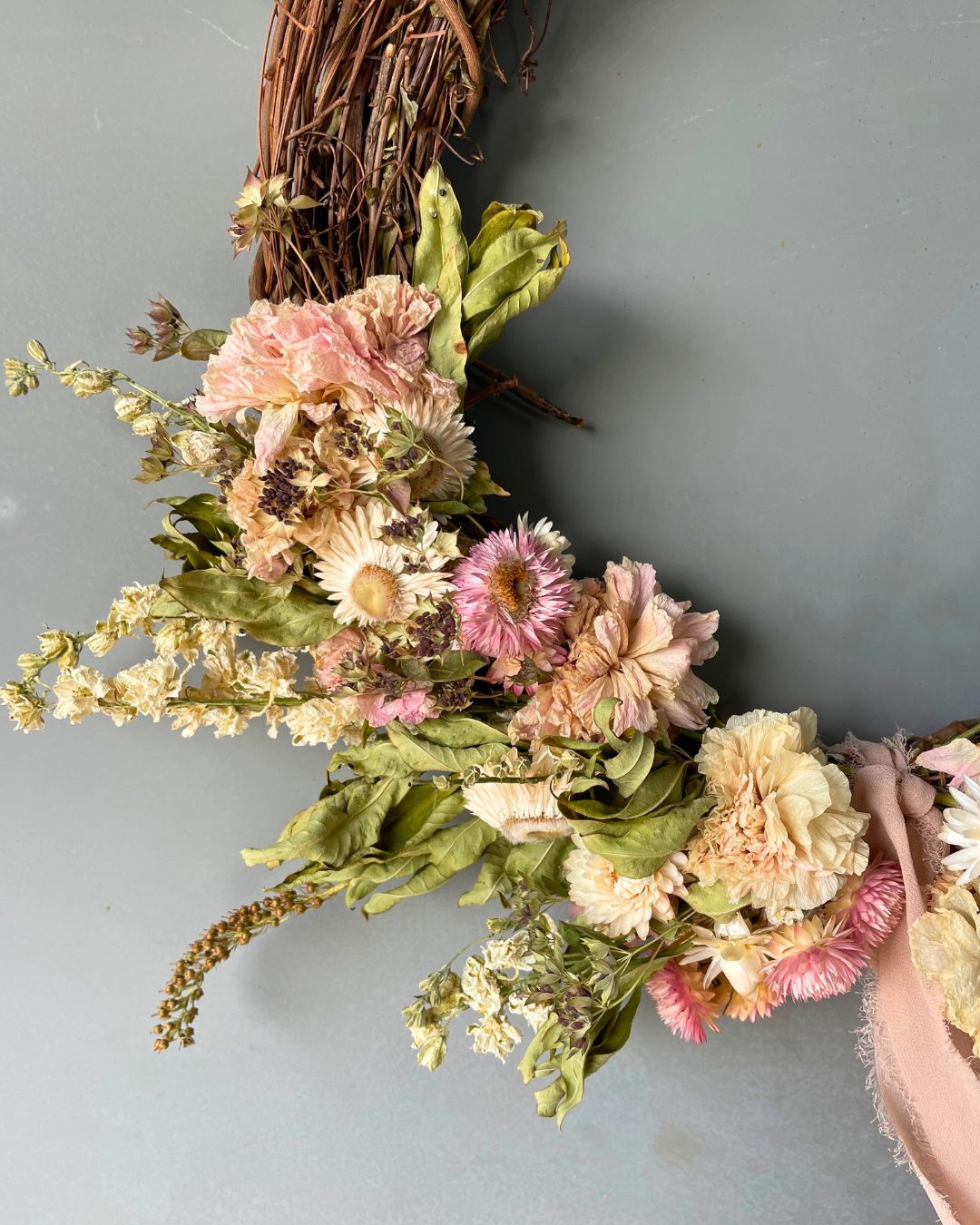 dried flower wreath, dried flowers, wreath sale, iron meadows flower farm