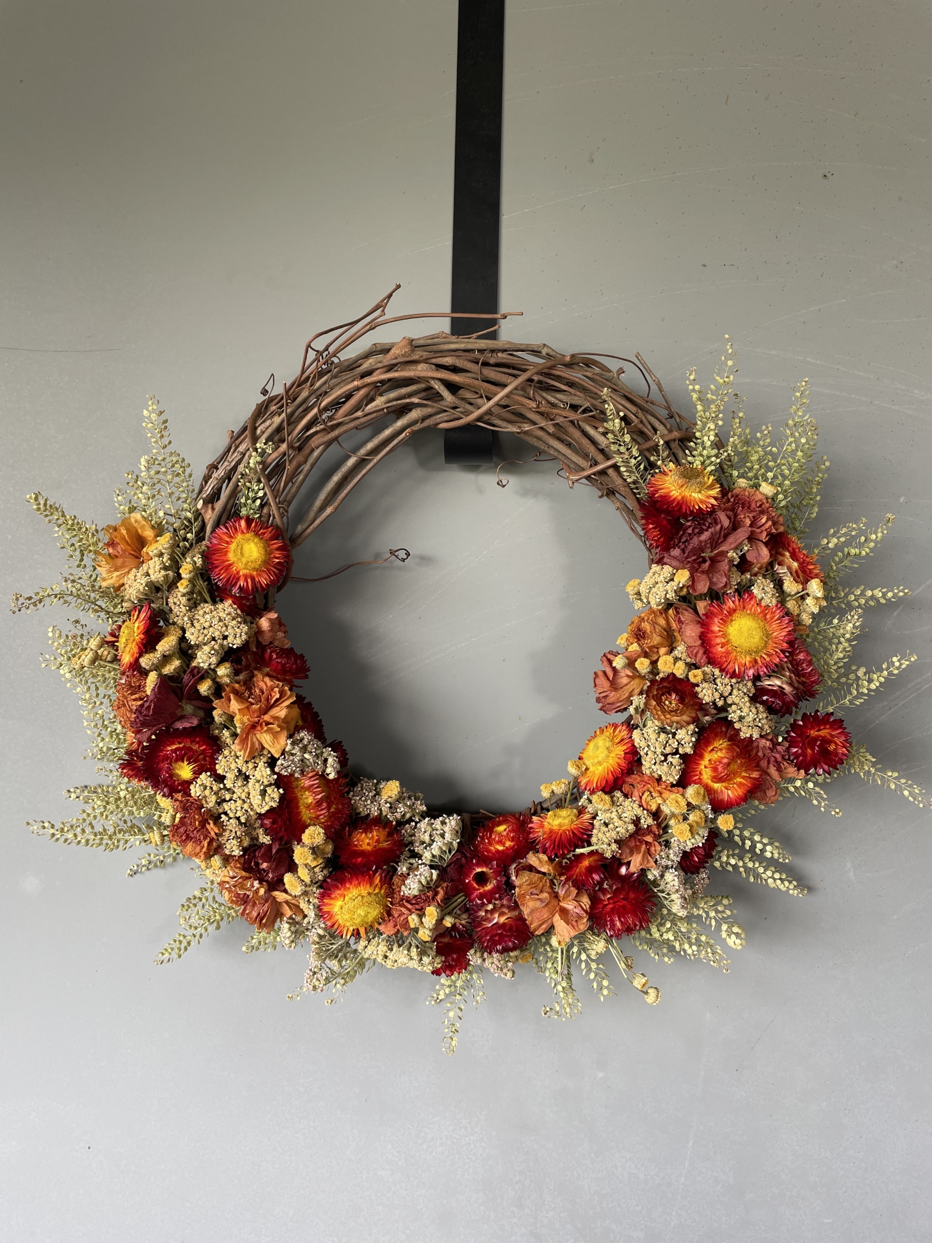 dried flower wreath, dried flowers, wreath sale, iron meadows flower farm