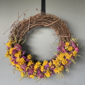 dried flower wreath, dried flowers, wreath sale, iron meadows flower farm