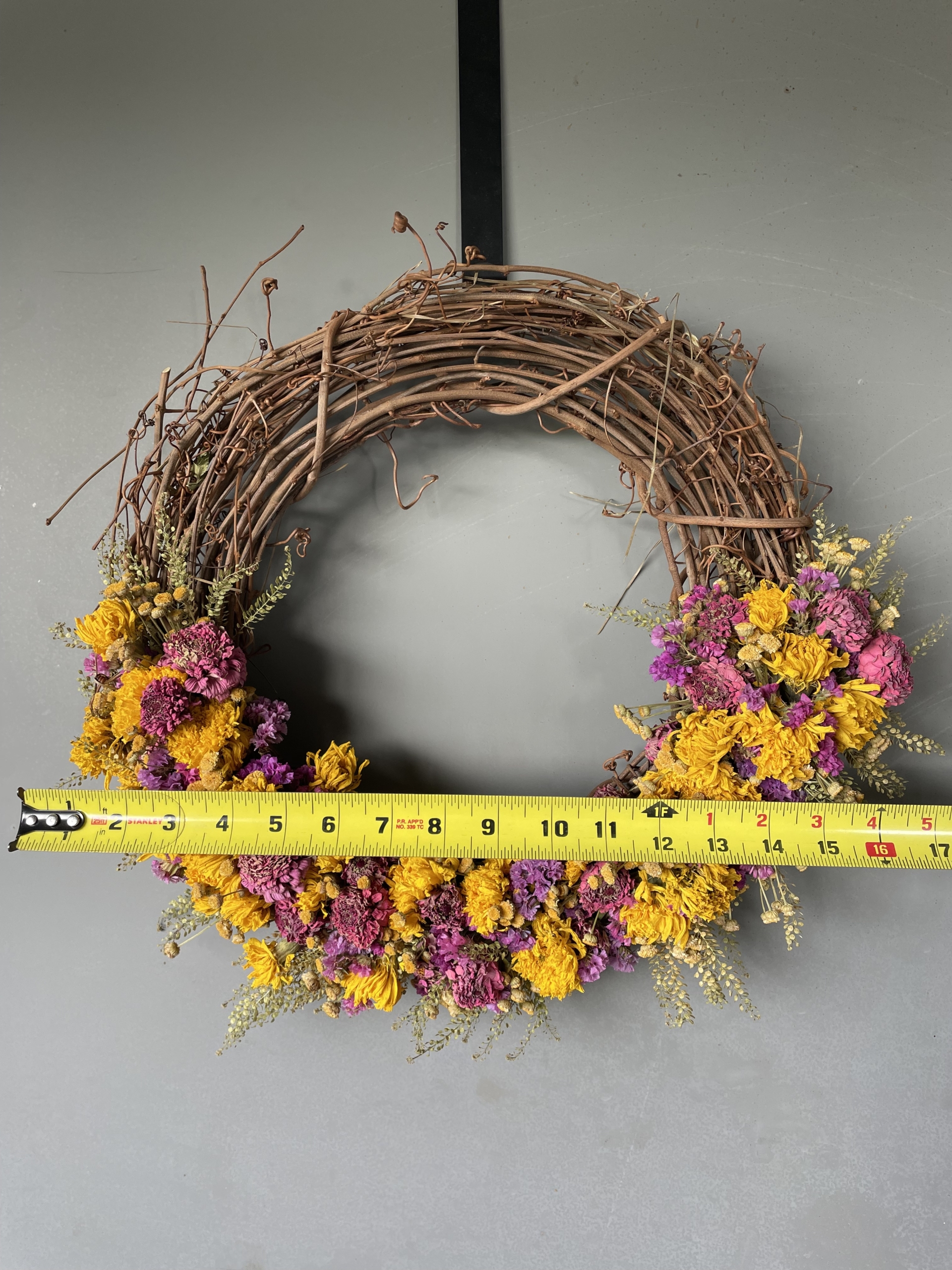 dried flower wreath, dried flowers, wreath sale, iron meadows flower farm