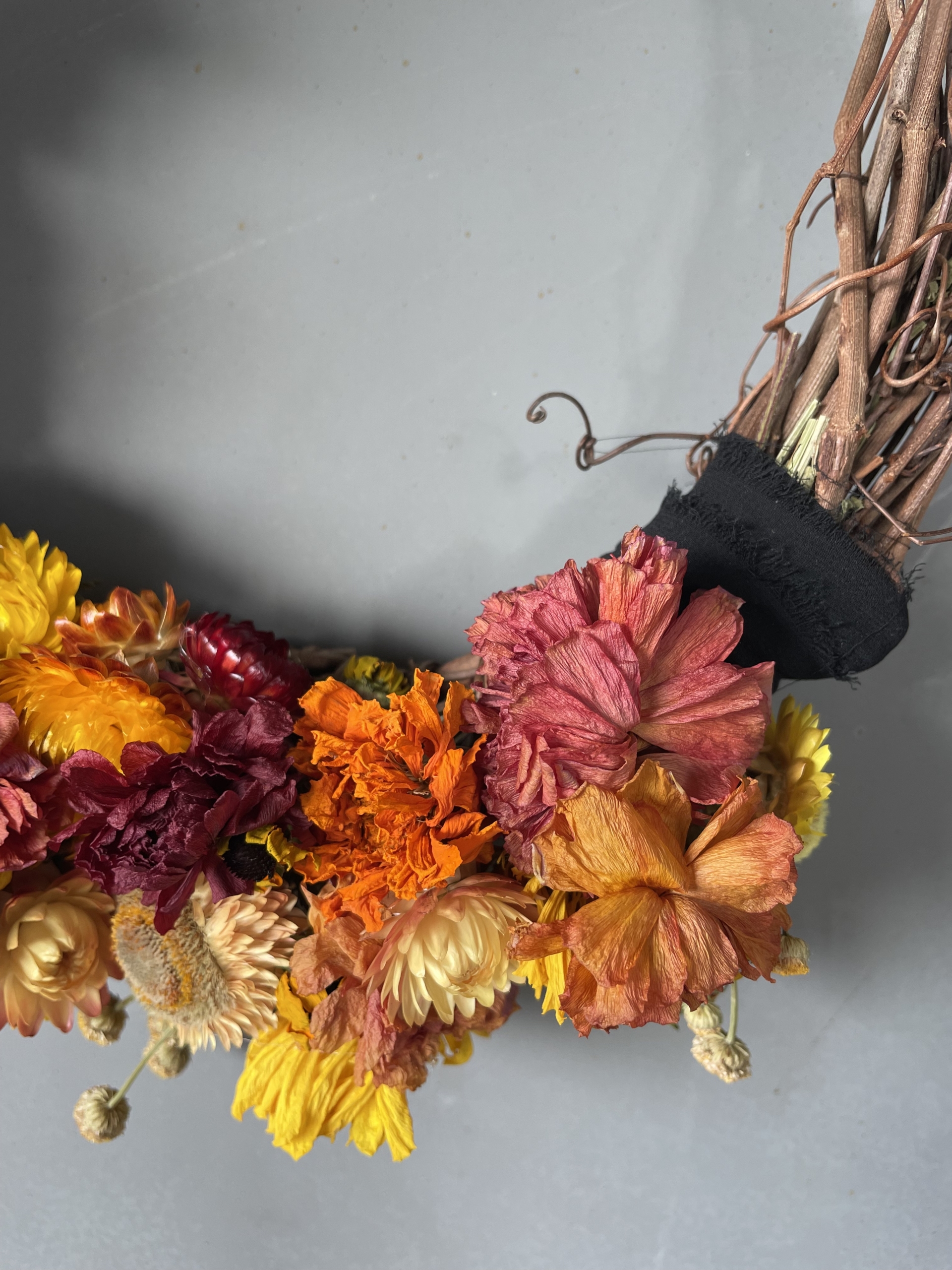 dried flower wreath, dried flowers, wreath sale, iron meadows flower farm