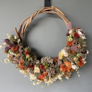 dried flower wreath, dried flowers, wreath sale, iron meadows flower farm