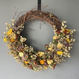 dried flower wreath, dried flowers, wreath sale, iron meadows flower farm