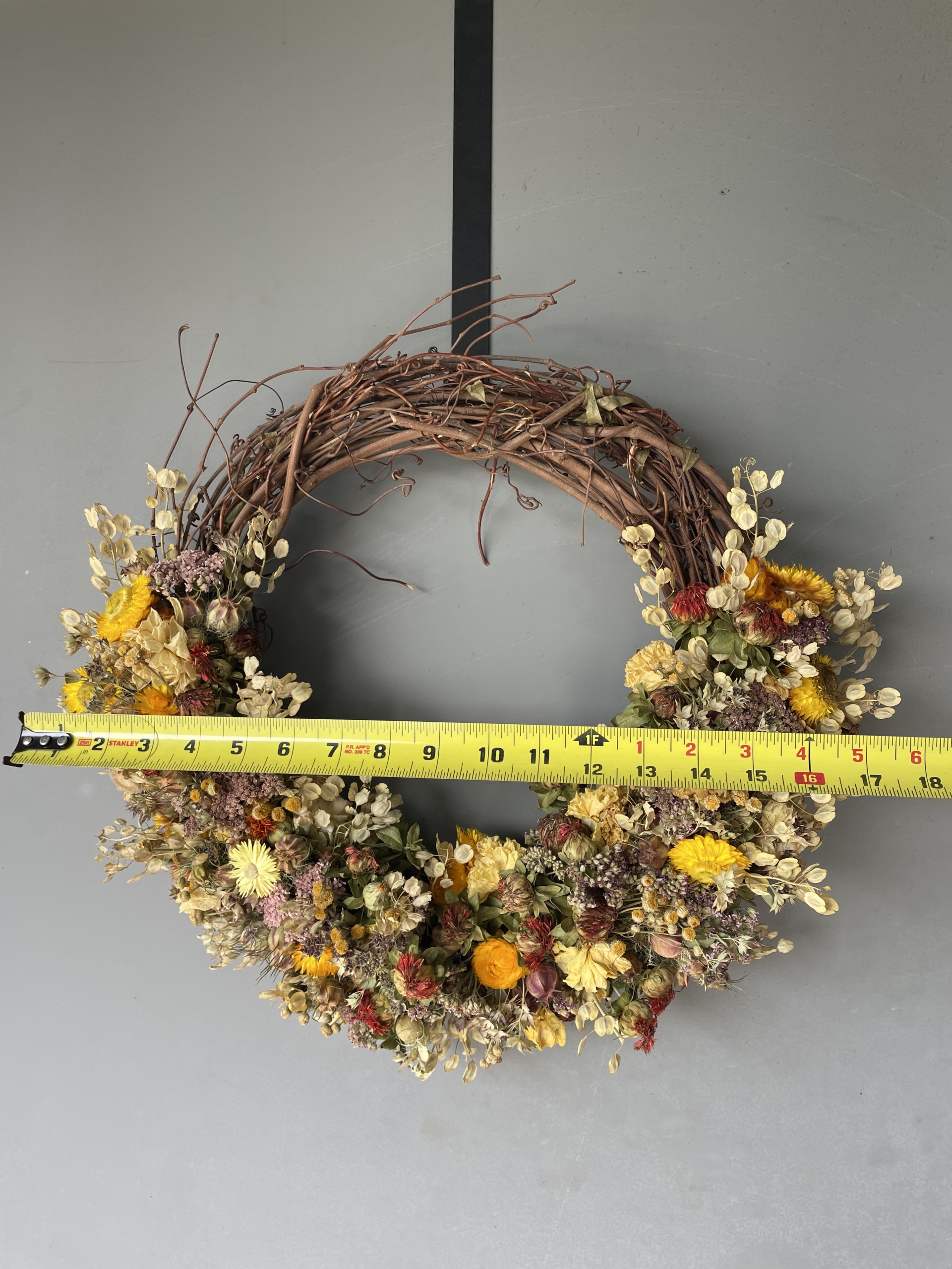 dried flower wreath, dried flowers, wreath sale, iron meadows flower farm