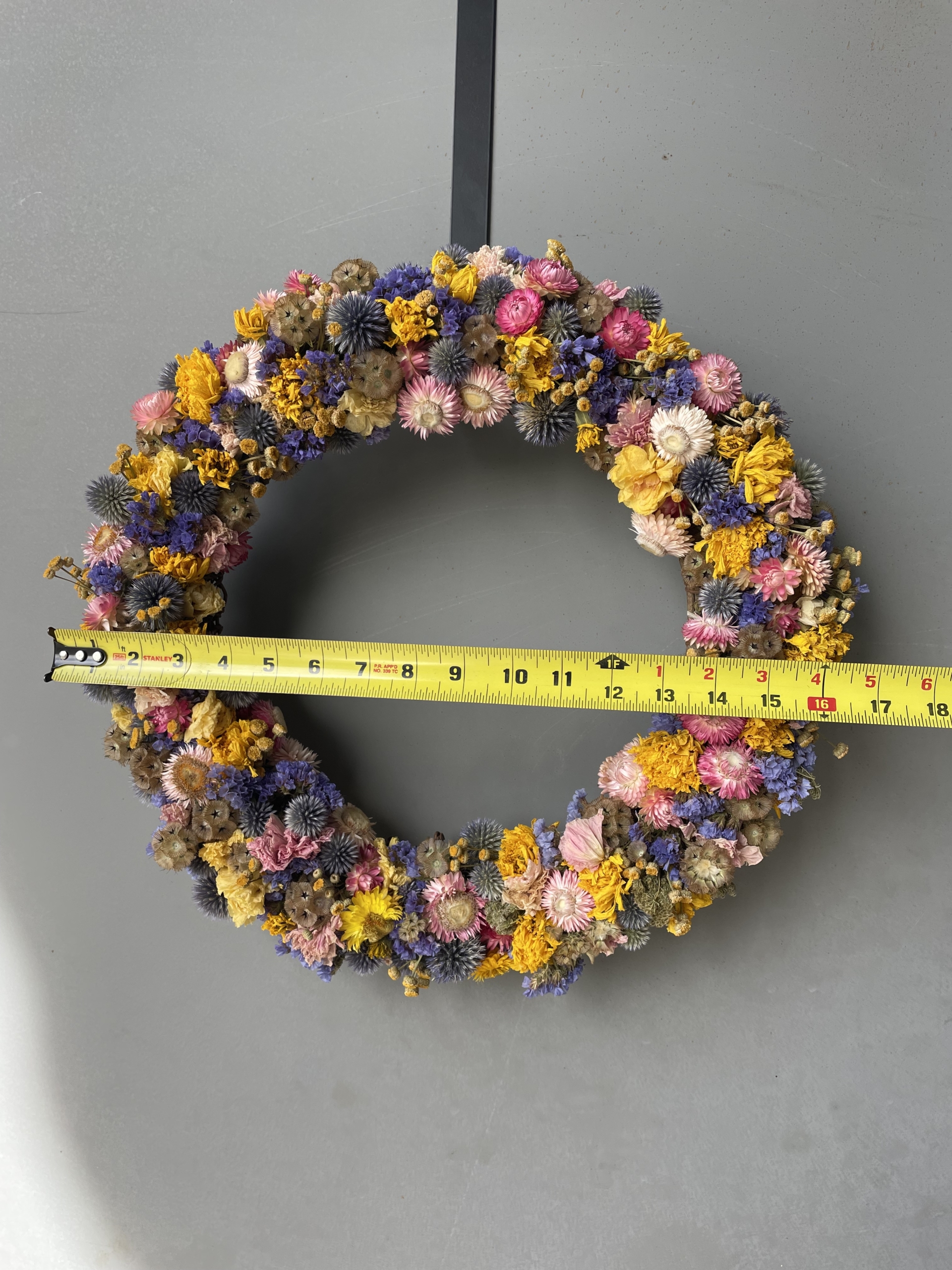 dried flower wreath, dried flowers, wreath sale, iron meadows flower farm